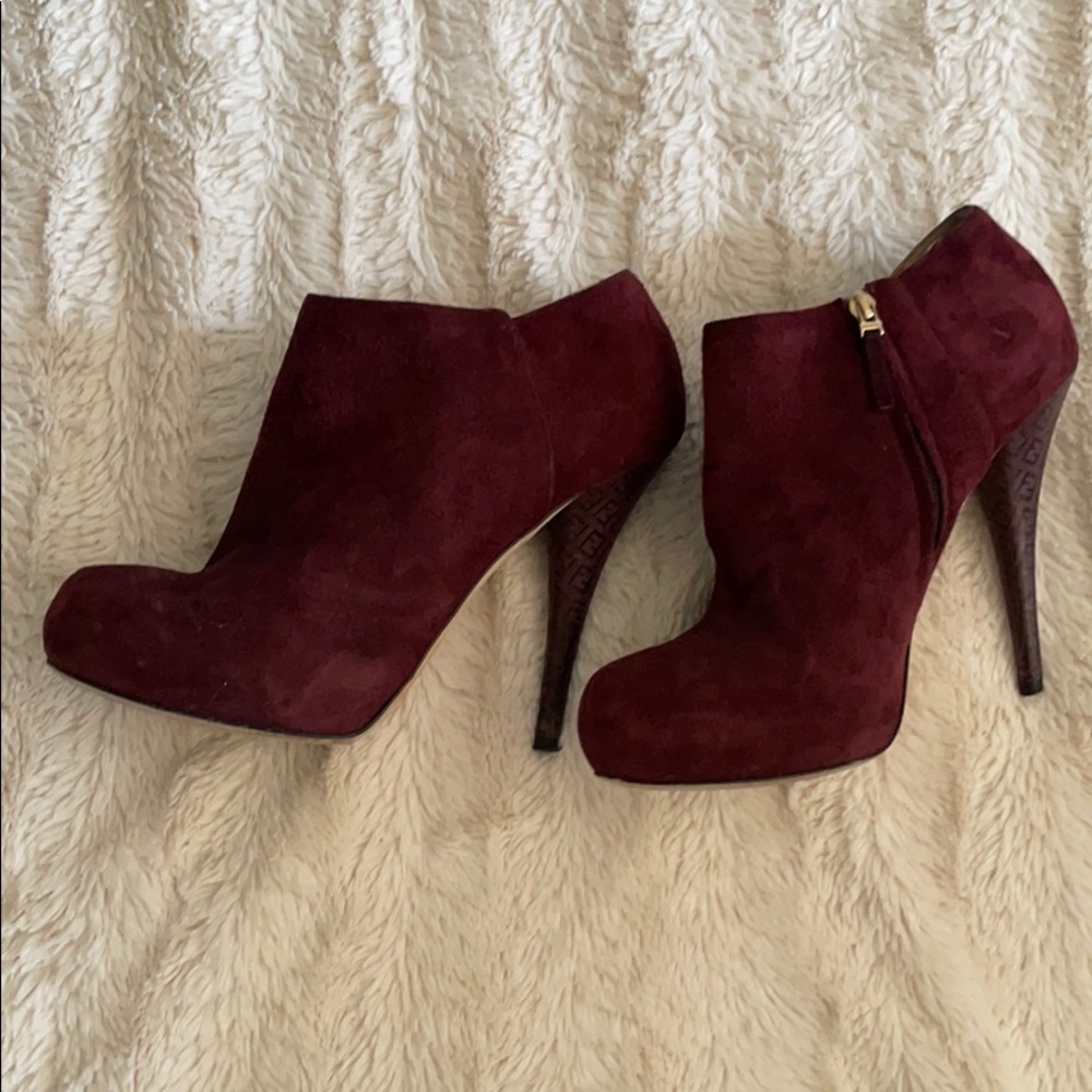 Fendi Burgundy Bootie